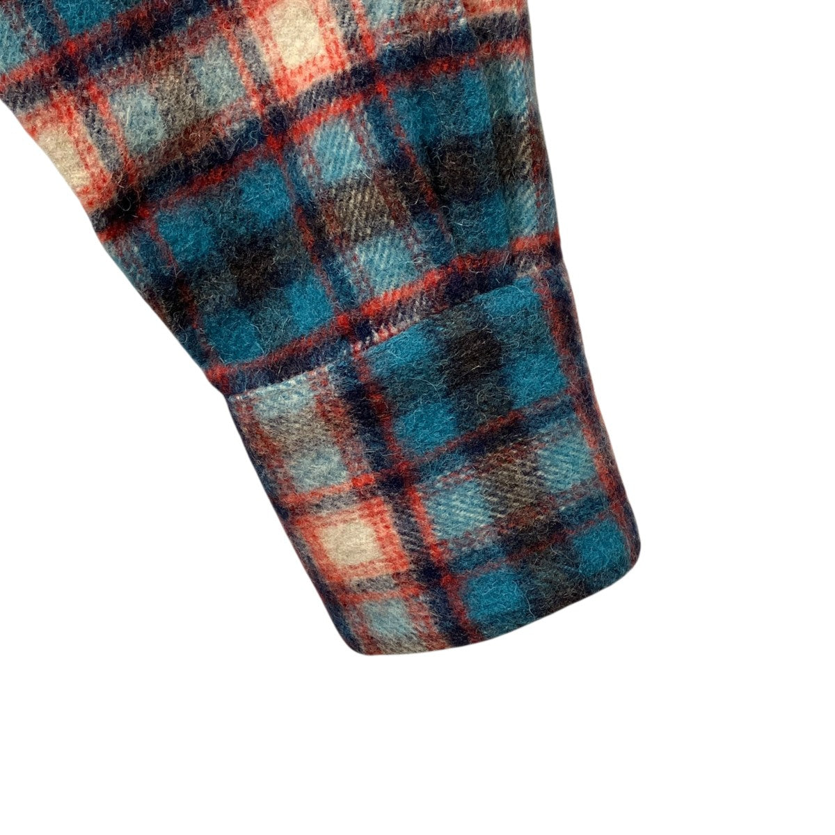 BEAMS PLUS Western Shirt Wool Alpaca Plaid Shaggyウエスタンシャツジャケット38-11-0904-791 古着・中古-4枚目のアイテム画像
