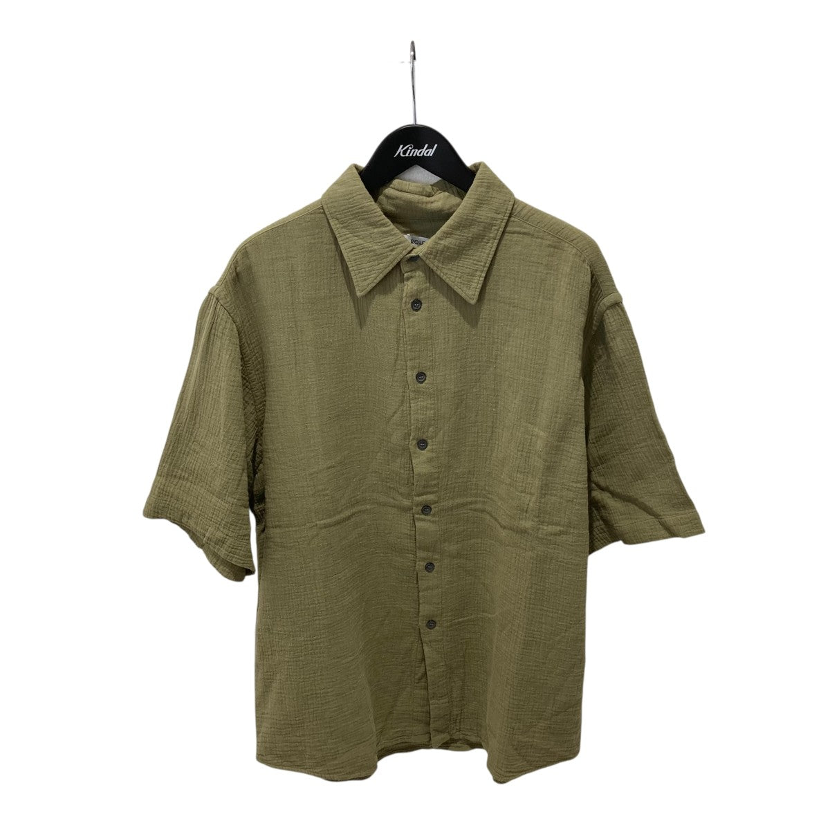 ROLD SKOV PURE SHIRT SEAWEED GREEN半袖シャツ 古着・中古-1枚目のアイテム画像