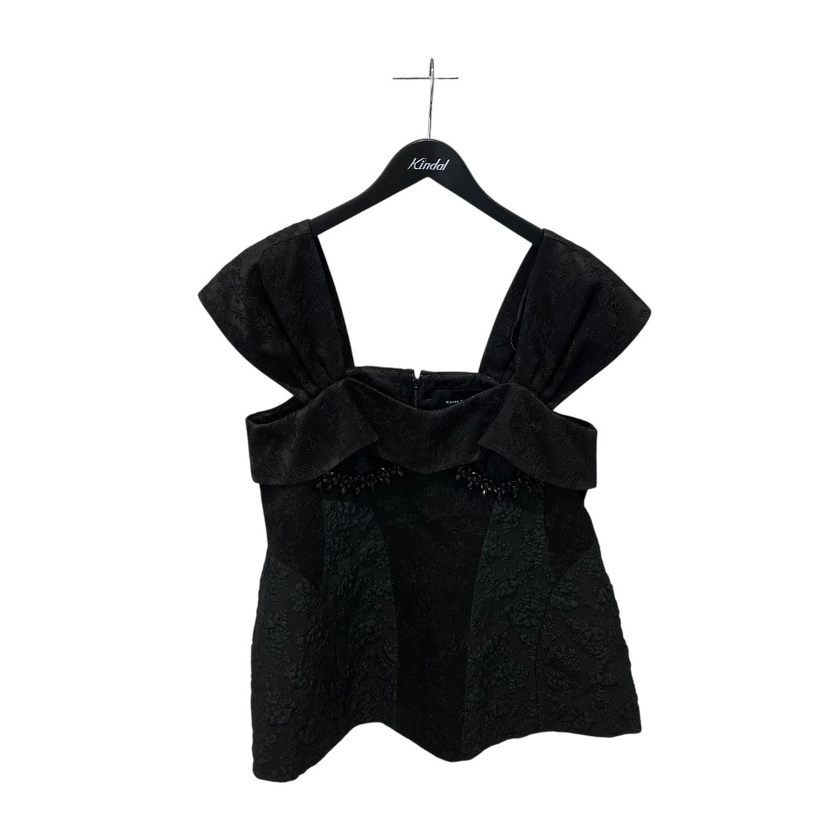 Simone Rocha RUFFLED BLOUSEビジュー ジャガード ノースリーブカットソー 古着・中古-1枚目のアイテム画像