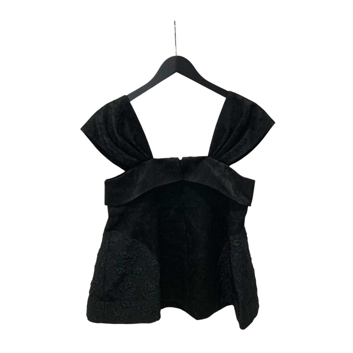 Simone Rocha RUFFLED BLOUSEビジュー ジャガード ノースリーブカットソー 古着・中古-2枚目のアイテム画像