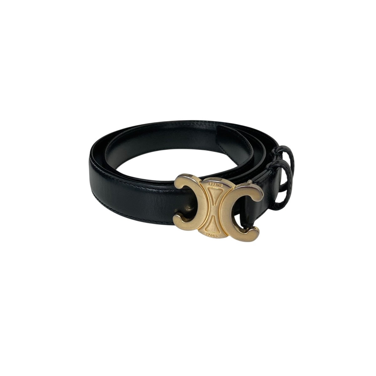 CELINE(セリーヌ) Leather Medium Triomphe BeltレザーベルトF-BP-2202