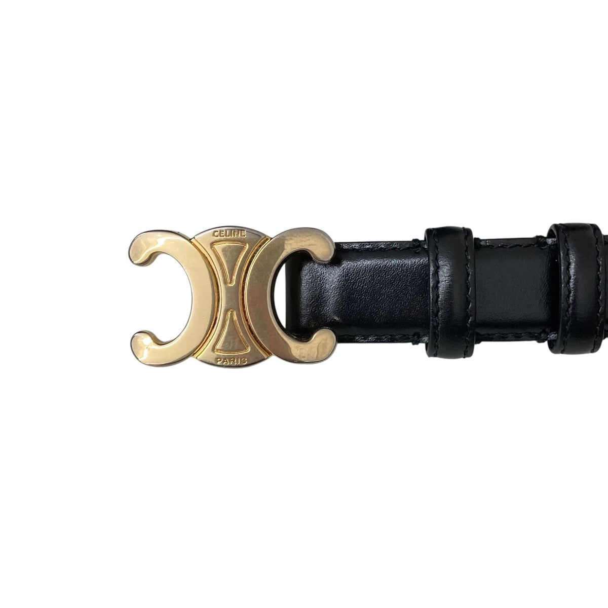 CELINE(セリーヌ) Leather Medium Triomphe BeltレザーベルトF-BP-2202