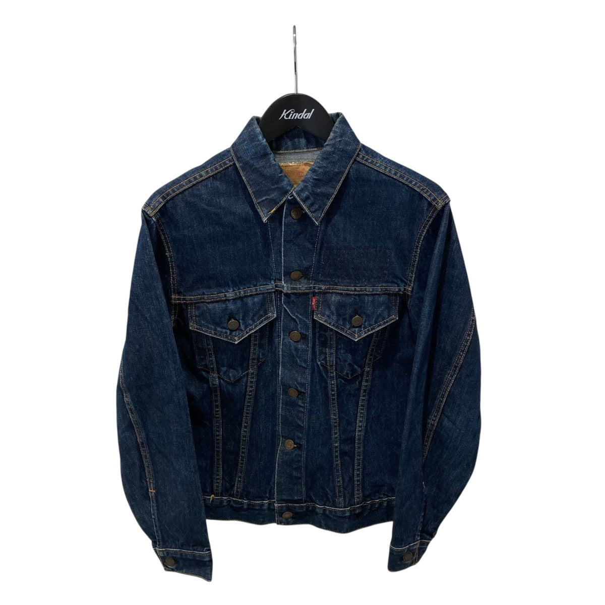 LEVI’S 70s 70505 BIGE ボタン裏525 イエローステッチ混デニムジャケット 古着・中古-1枚目のアイテム画像