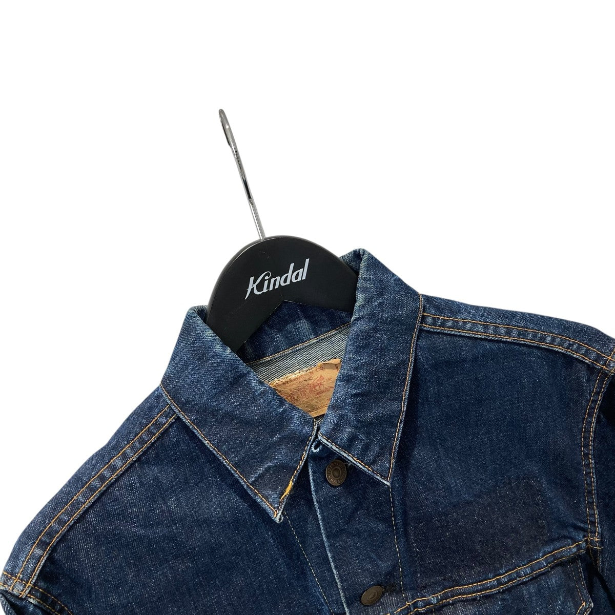 LEVI’S 70s 70505 BIGE ボタン裏525 イエローステッチ混デニムジャケット 古着・中古-3枚目のアイテム画像