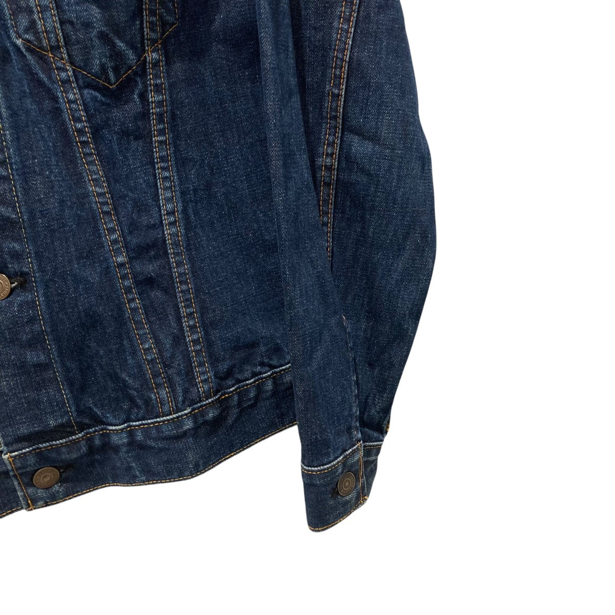 LEVI’S 70s 70505 BIGE ボタン裏525 イエローステッチ混デニムジャケット 古着・中古-4枚目のアイテム画像