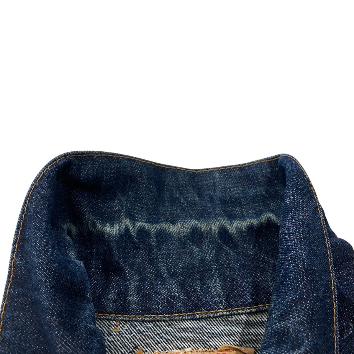 LEVI’S 70s 70505 BIGE ボタン裏525 イエローステッチ混デニムジャケット 古着・中古-6枚目のアイテム画像