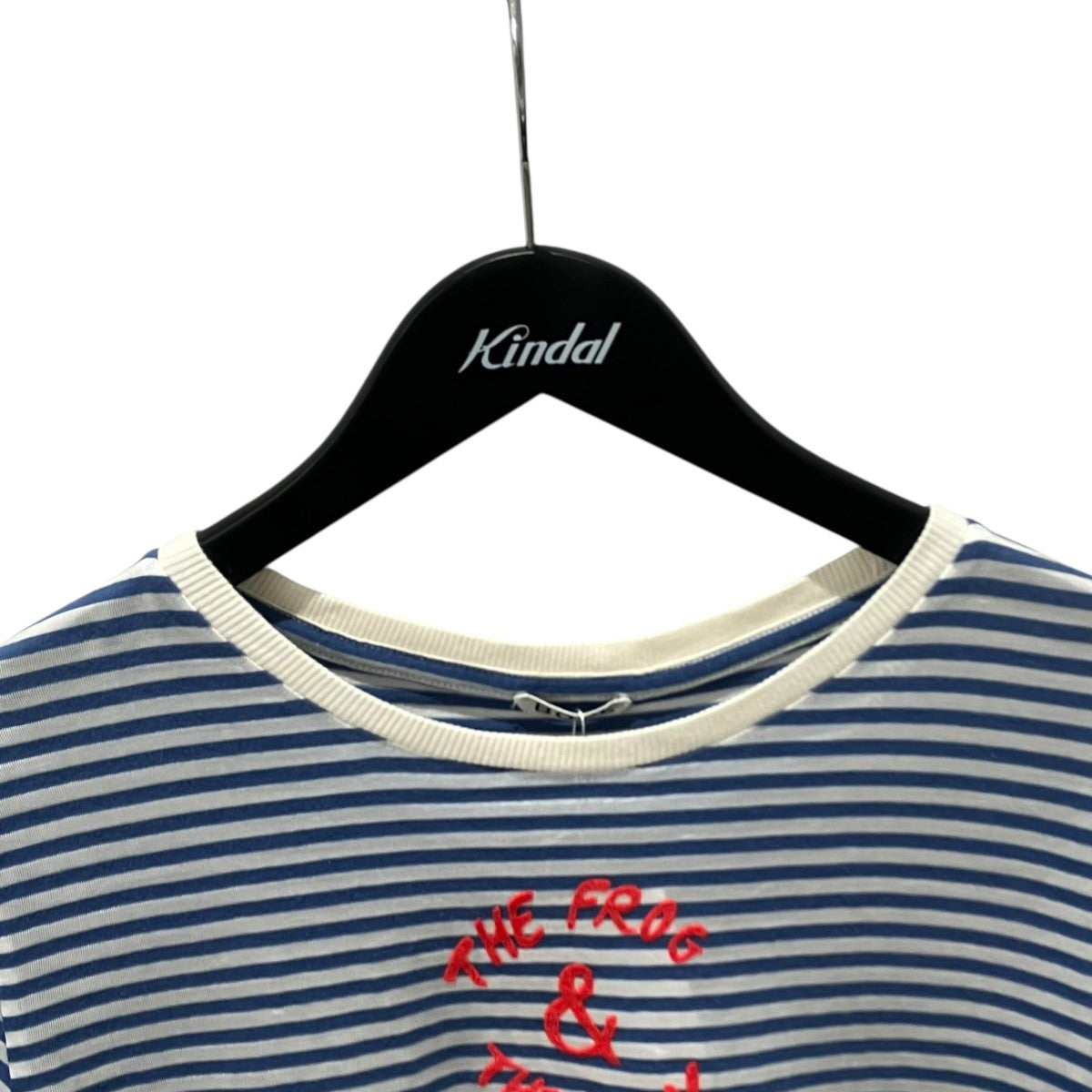BODE(ボーディ) Frog and Pony cropped flocked striped cotton-blend