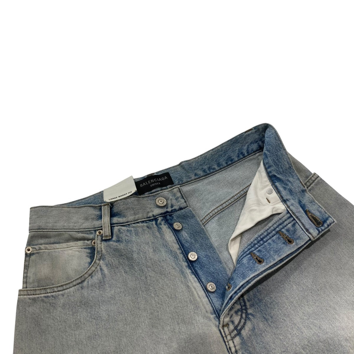 BALENCIAGA 24SSDENIM SIZE STICKER BAGGYバギーデニムパンツ767977 古着・中古-3枚目のアイテム画像