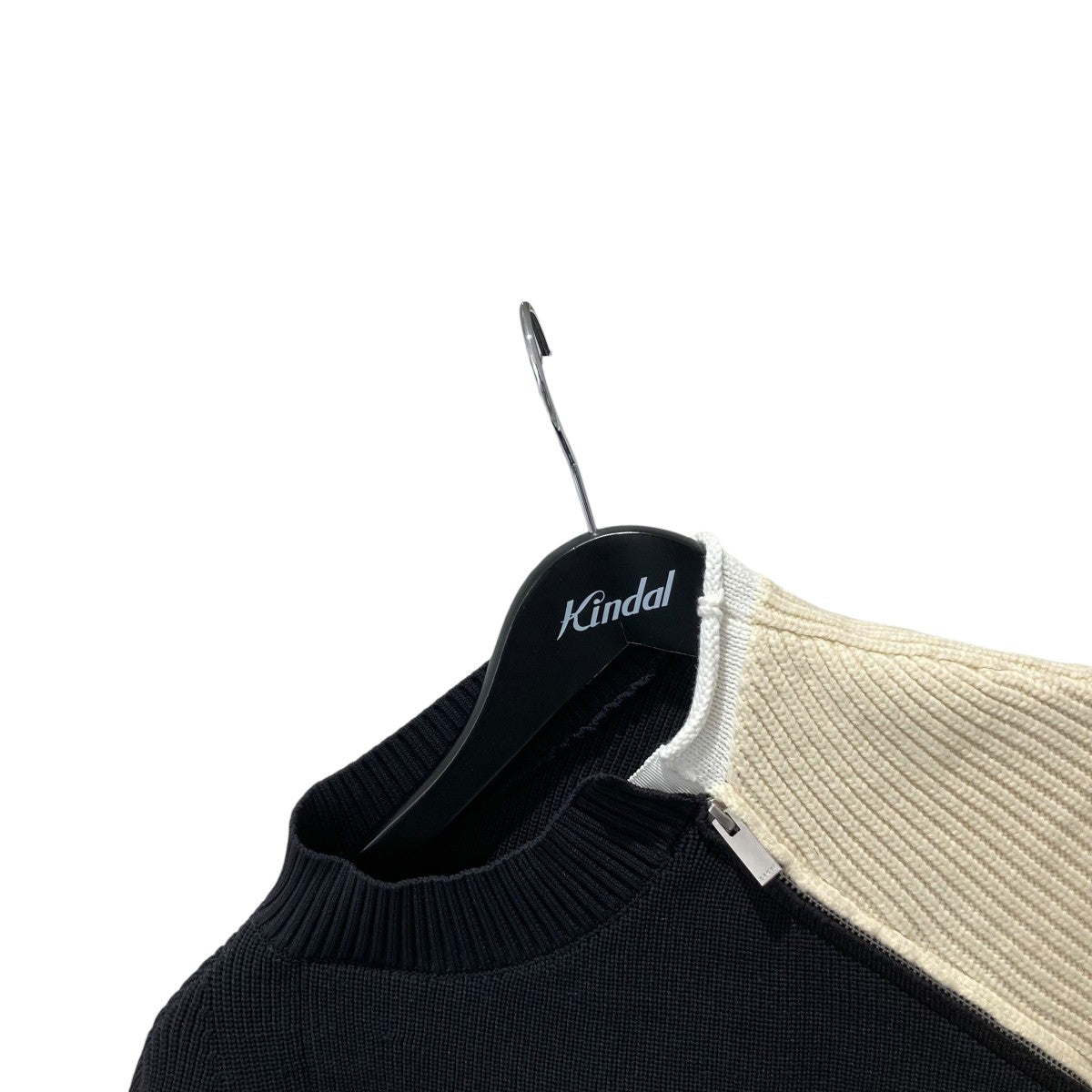 sacai バイカラージップアシンメトリーニット24-07364 古着・中古-3枚目のアイテム画像