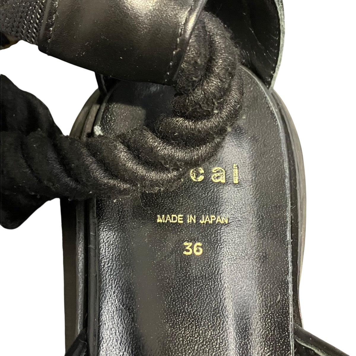 sacai ハラコ アンクルストラップ ゼブラミュール 古着・中古-7枚目のアイテム画像