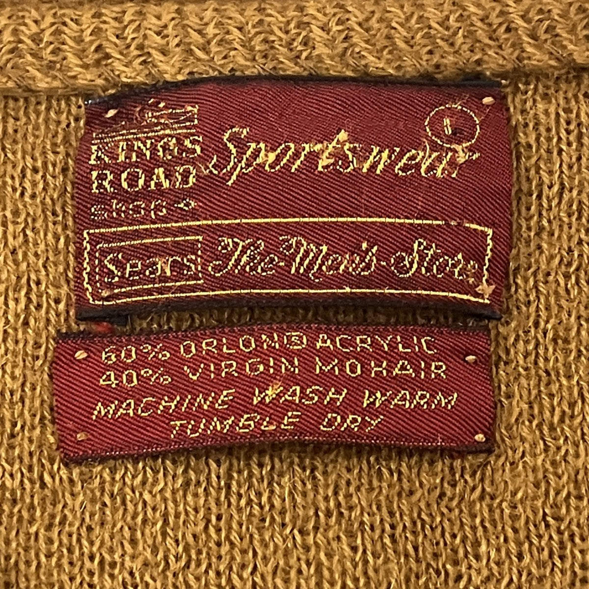 Sears 60sVINTAGE MOHAIR CARDHIGANカーディガン 古着・中古-5枚目のアイテム画像