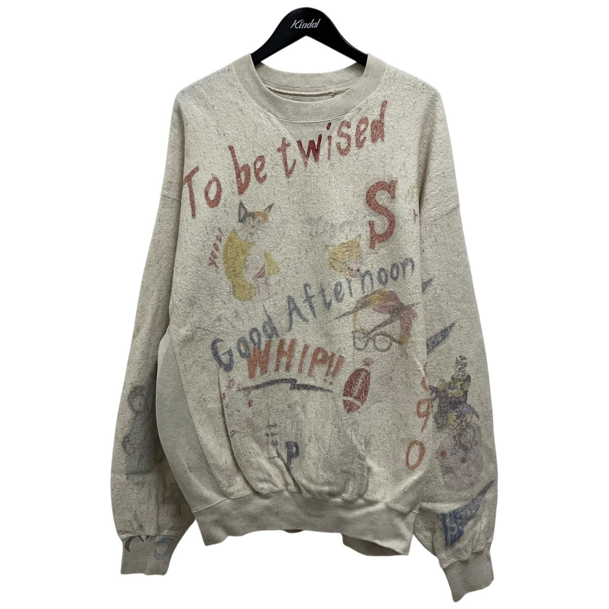 25AWGraffiti Wool Sweat Shirt Ver，Ridawo厚手ニットSW-SV-NGA-1007