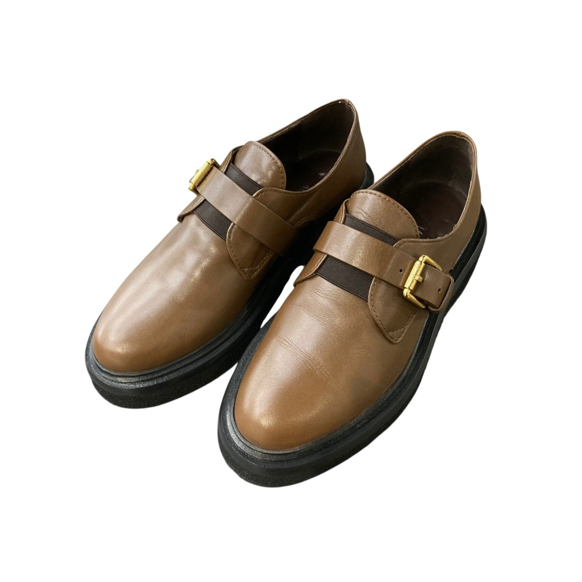 MaxMara URBANMONKSTRAPレザーシューズモンクストラップシューズ14-52-60534 古着・中古-1枚目のアイテム画像
