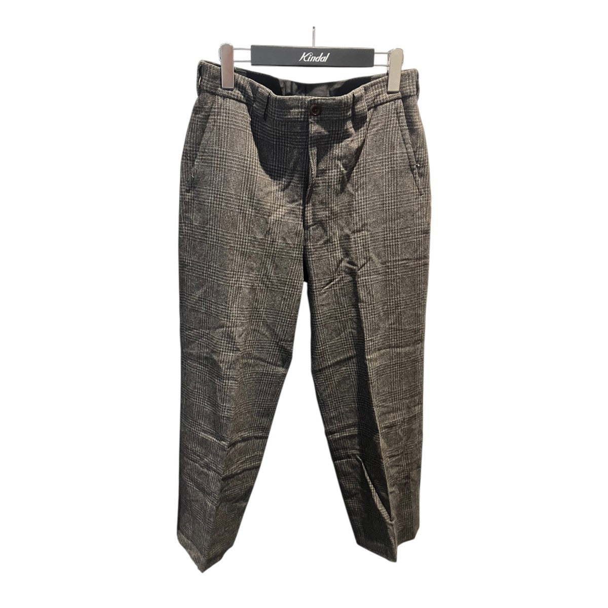 8114-177-0440 GLEN CHECK BAGGY STRAIGHT PANTSスラックス