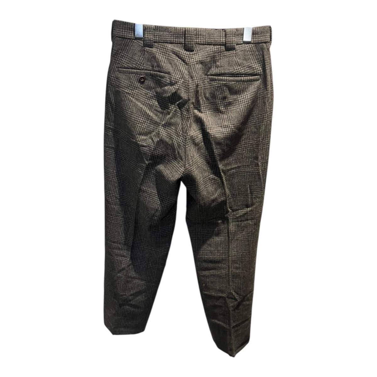 8114-177-0440 GLEN CHECK BAGGY STRAIGHT PANTSスラックス