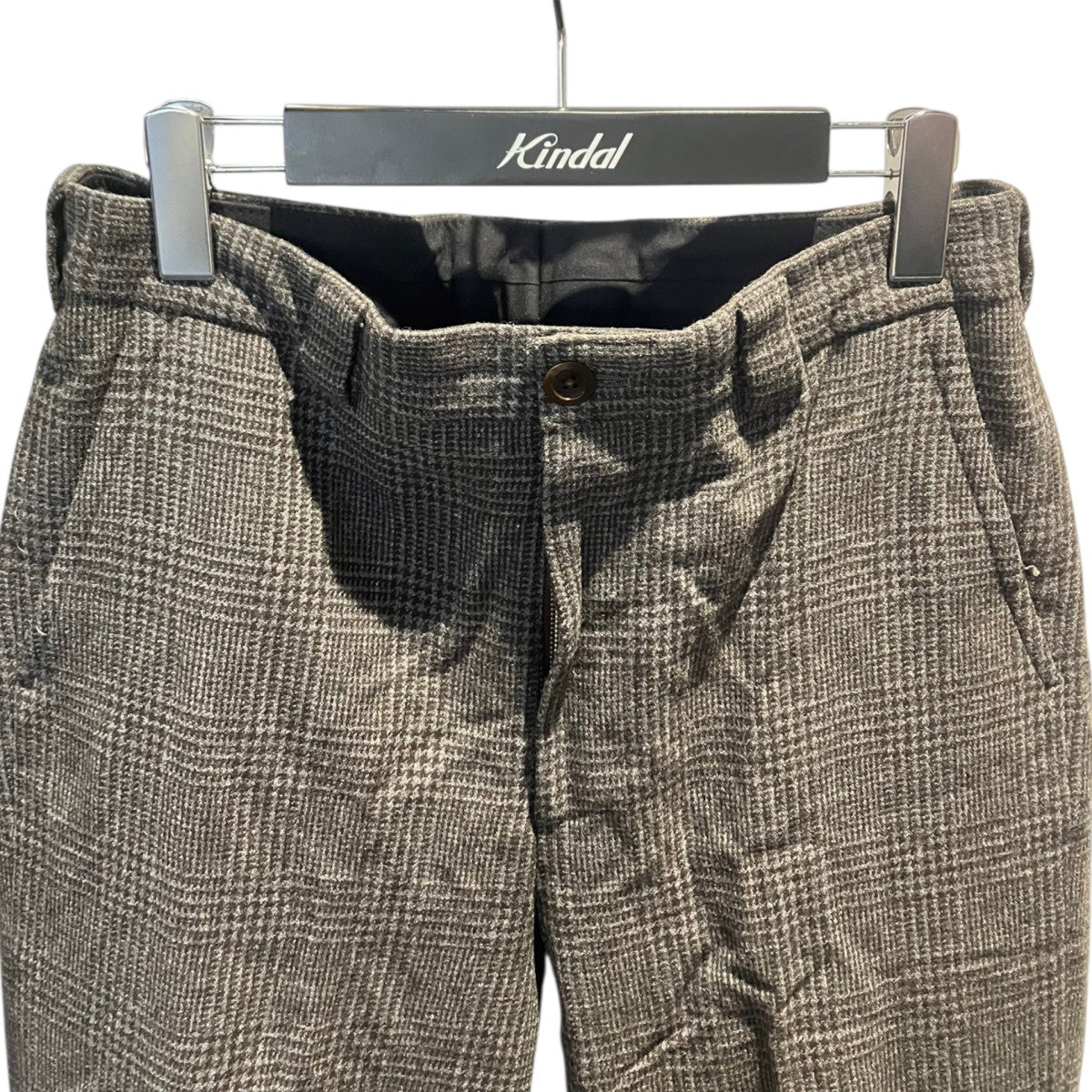 8114-177-0440 GLEN CHECK BAGGY STRAIGHT PANTSスラックス