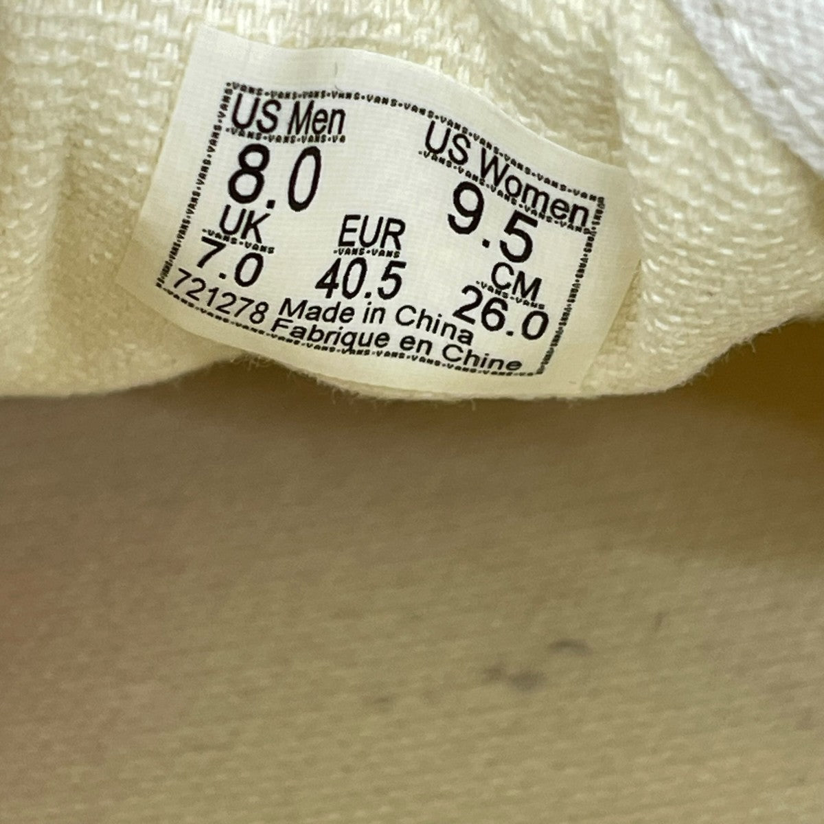 VANS×WACKO MARIA ローカットスニーカーVN000D9NCKB 古着・中古-6枚目のアイテム画像