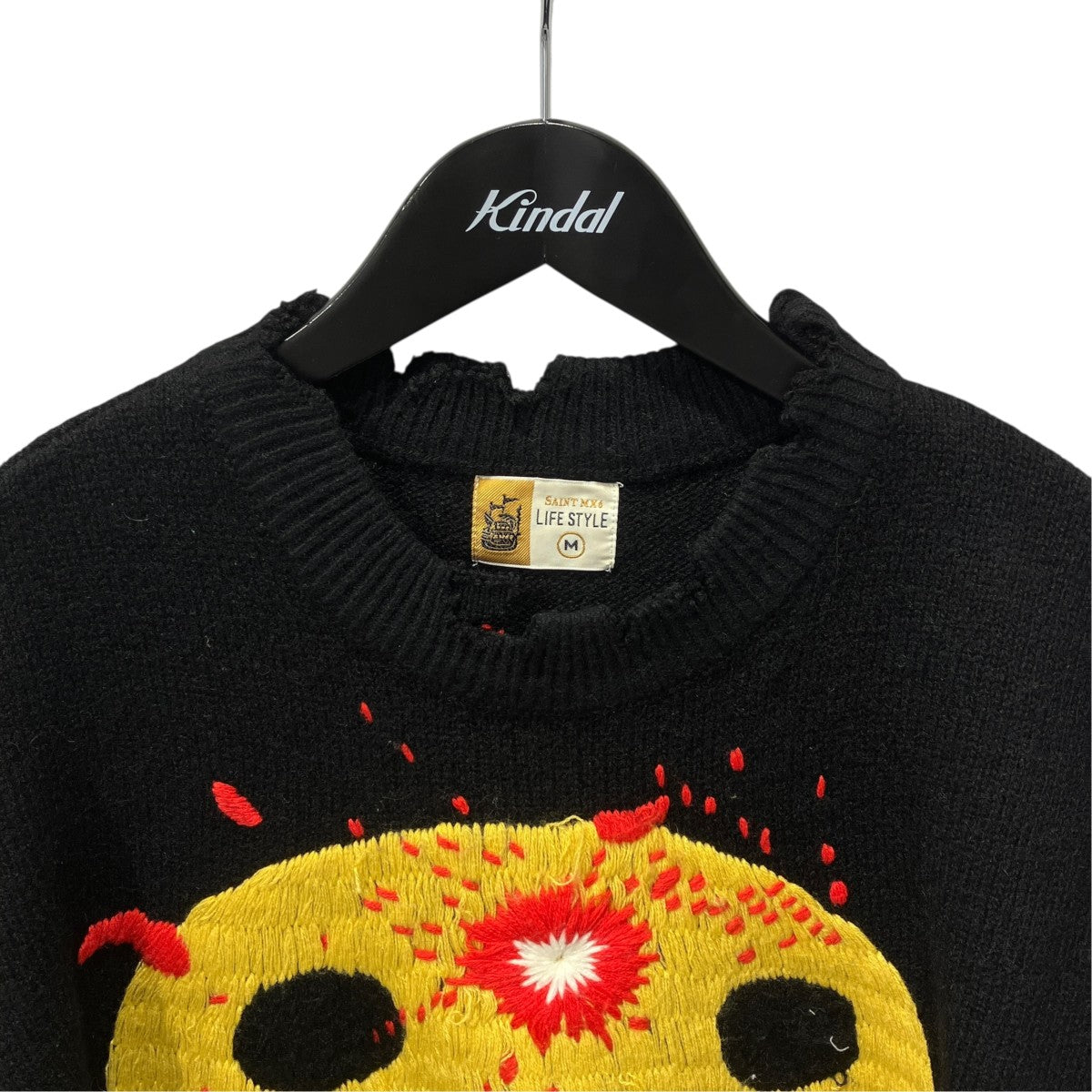 SAINT MICHAEL CP CREW KNT SMILE長袖ニットSM-YS1-0000-C07 古着・中古-3枚目のアイテム画像