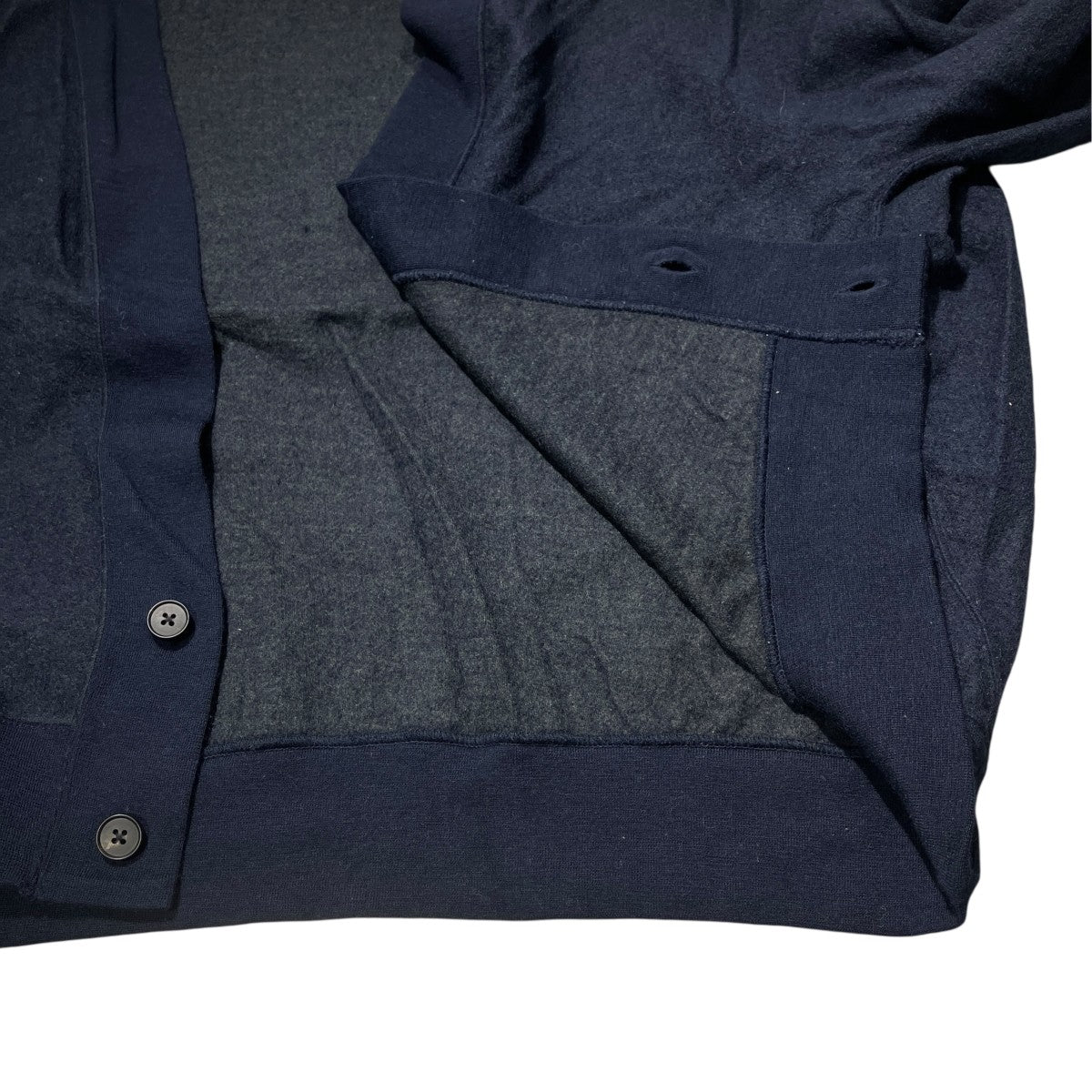 Ex．Super 120s Light Inlay Melton Draping CacheCoeur Cardigan 長袖カーディガン N-25A-MW01