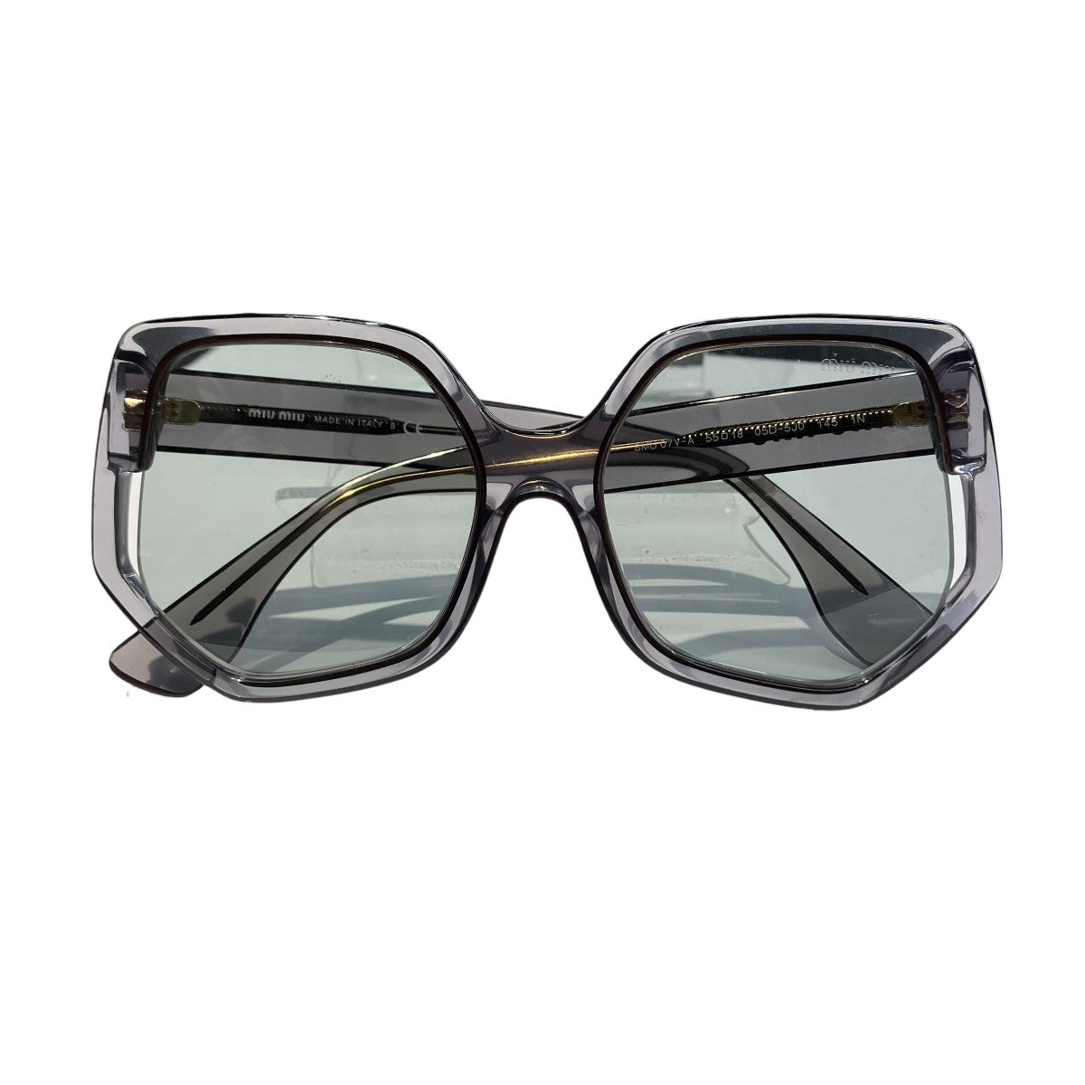 Acetate Logo Geometric Oversized SunglassesサングラスSMU 07V-A