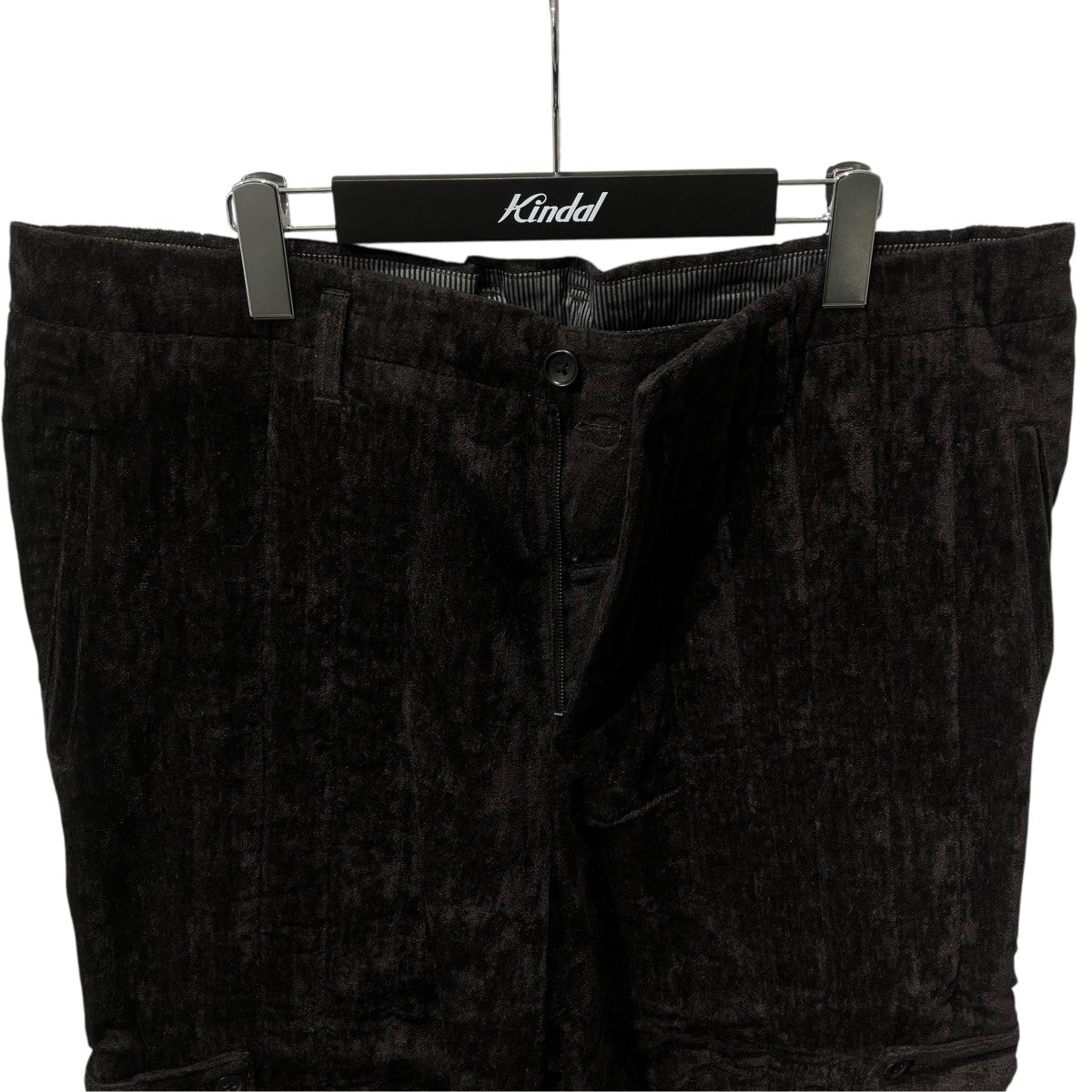 Yohji Yamamoto pour homme 25AWLINEN VELVET TAB DETAIL PADDED PANTSリネンベルベットパンツHL-P17-314 古着・中古-3枚目のアイテム画像