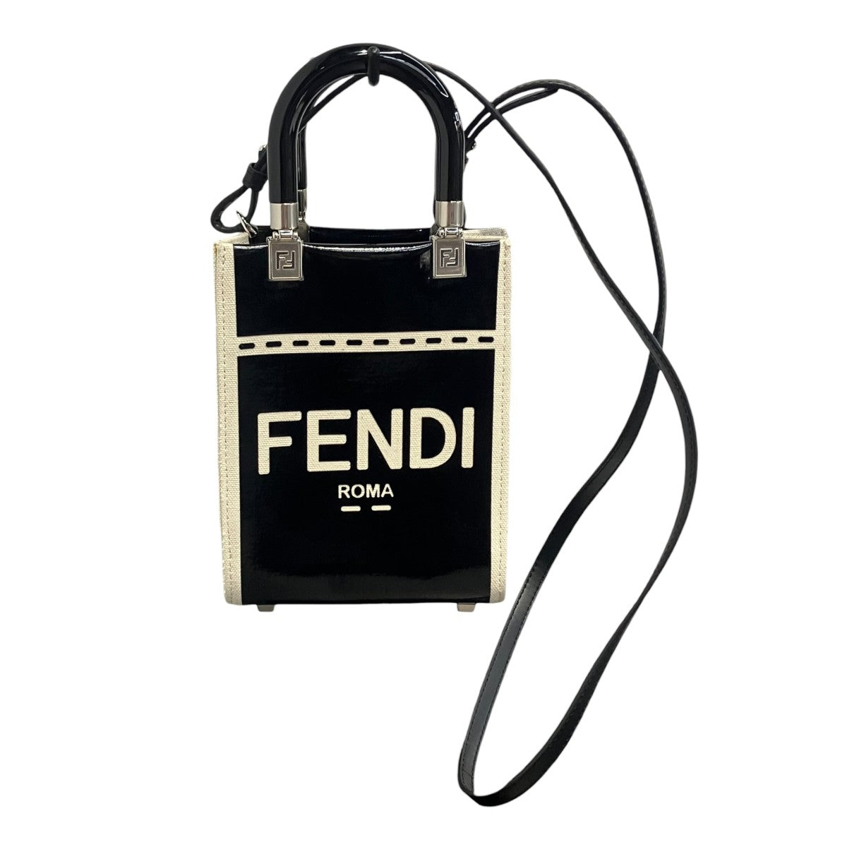 FENDI サンシャイン ショッパー スモール ミニバッグ パテントレザーショルダーバッグ 古着・中古-1枚目のアイテム画像