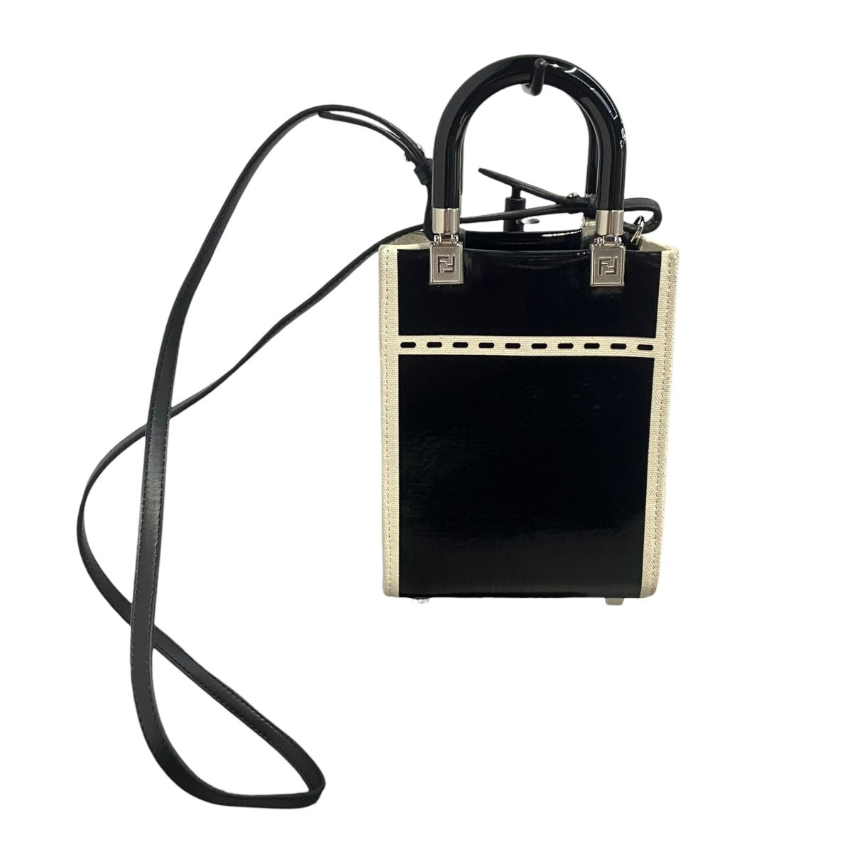 FENDI サンシャイン ショッパー スモール ミニバッグ パテントレザーショルダーバッグ 古着・中古-2枚目のアイテム画像