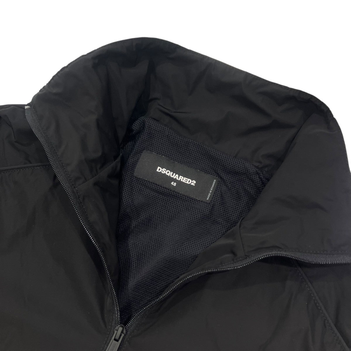 DSQUARED2 ブラック ナイロンジャケット S74AM1318 DSQUARED2(ディースクエアード) 22AWジップアップジャケットS74AM1318