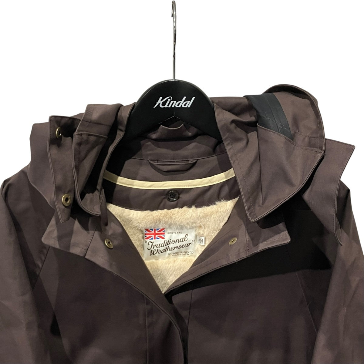 ADDISON ボアライナー付きフーテッドコートL192APFCO0171BL