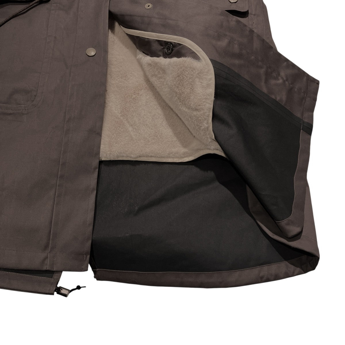 ADDISON ボアライナー付きフーテッドコートL192APFCO0171BL