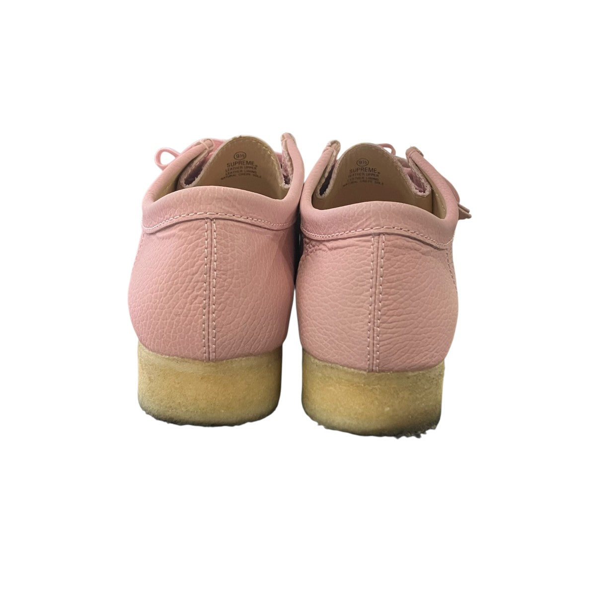 CLARKS×Supreme Reflective Wallabeeレザーシューズ ピンク サイズ