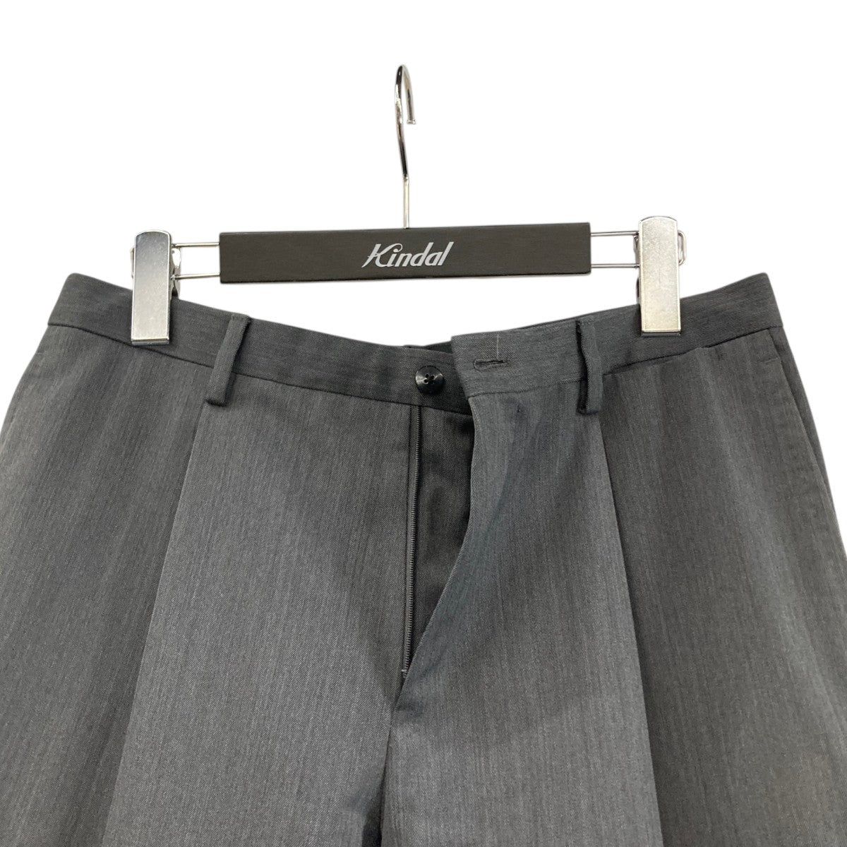 ウールポリエステルセンタープレスパンツスラックス