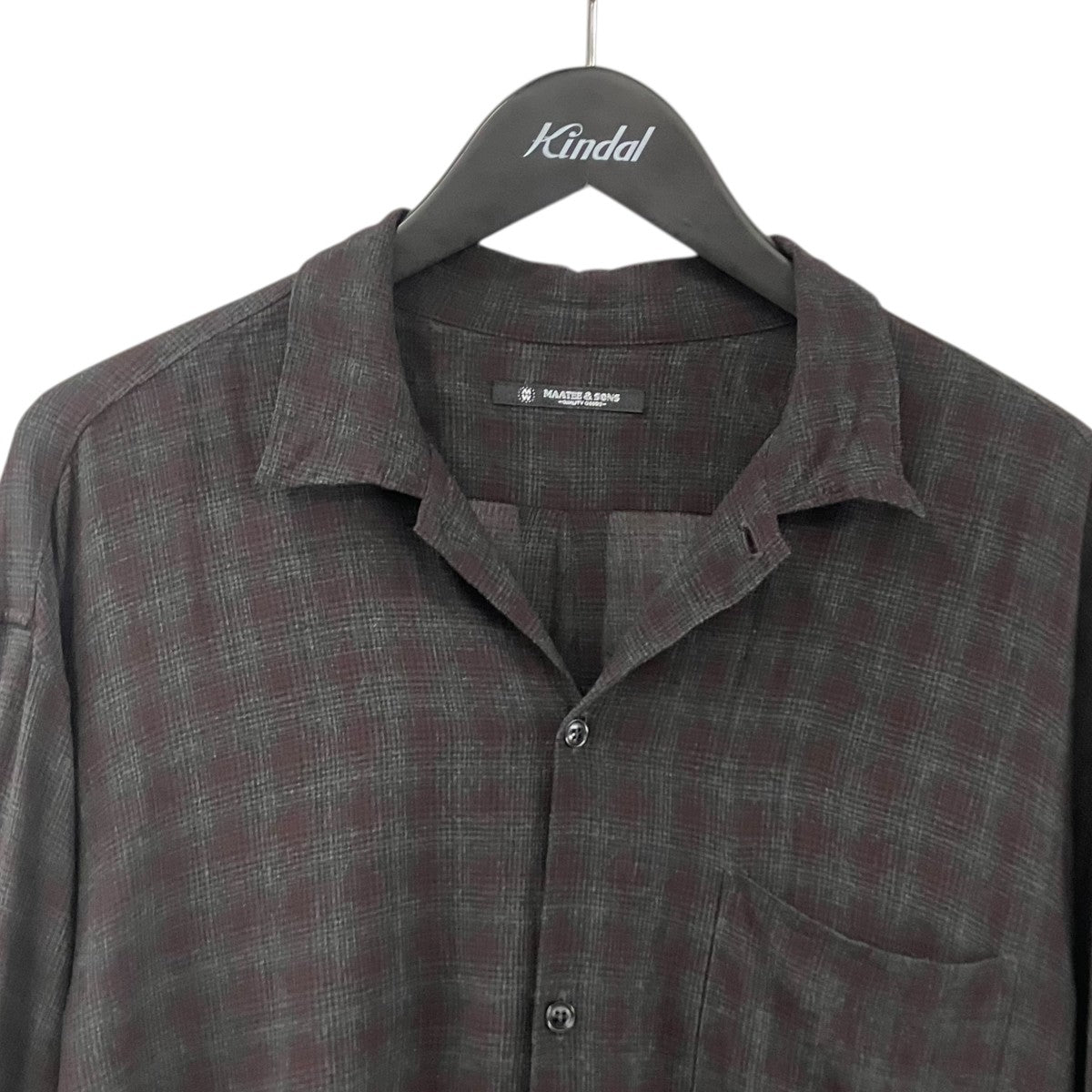 MAATEE＆SONS 25AWOP COLLLAR SHIRTS RAYON強撚 BRCHECK長袖シャツチェックシャツMT5303-0604A 古着・中古-3枚目のアイテム画像