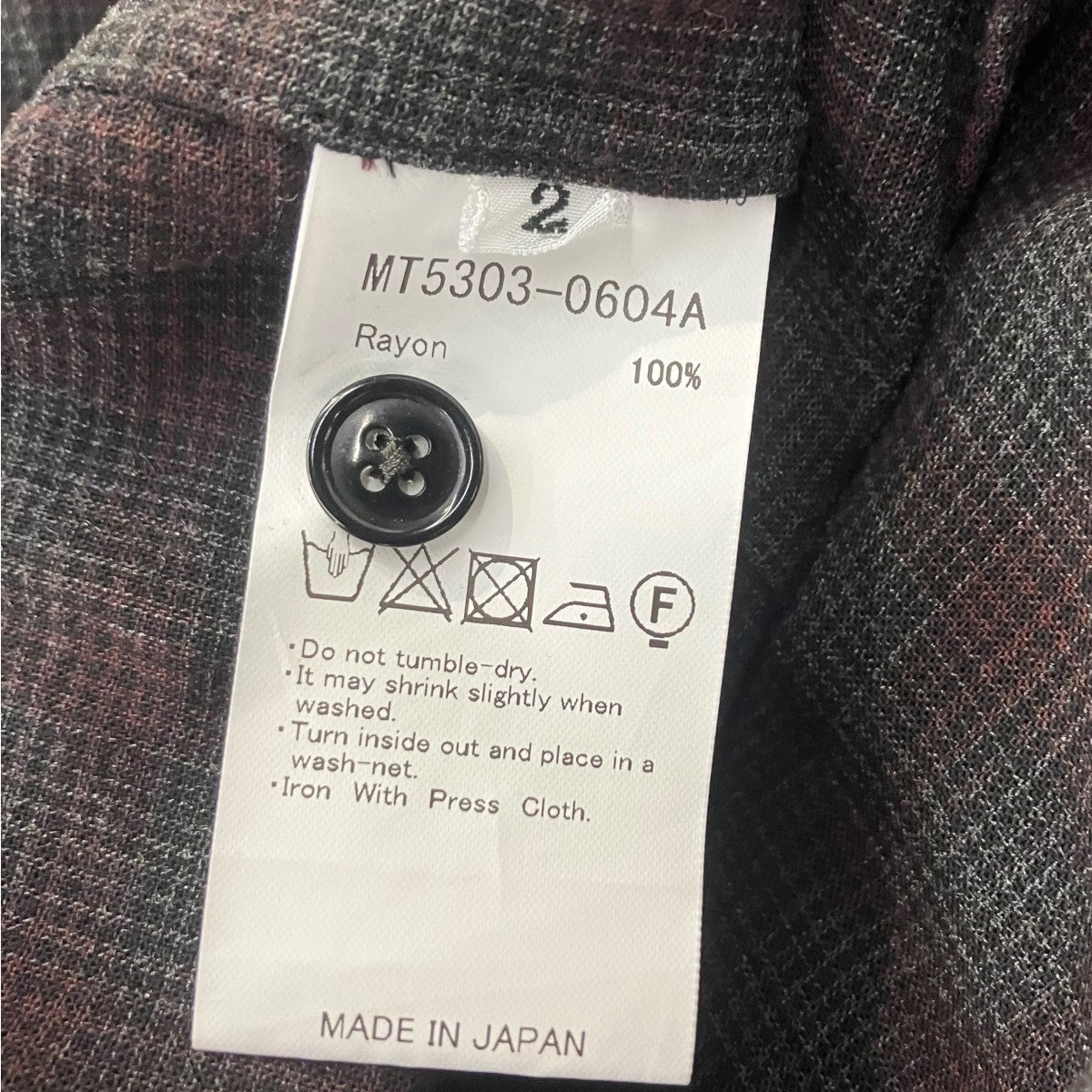 MAATEE＆SONS 25AWOP COLLLAR SHIRTS RAYON強撚 BRCHECK長袖シャツチェックシャツMT5303-0604A 古着・中古-5枚目のアイテム画像