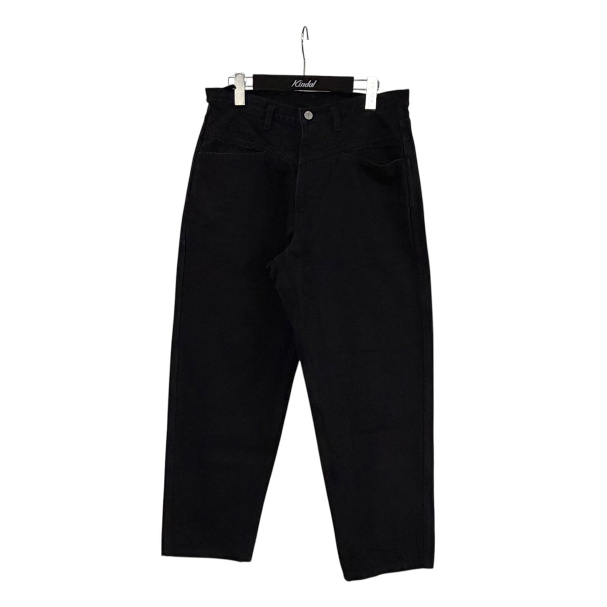 COMOLI 25AWブラックデニム テーパードパンツデニムパンツC03-03005