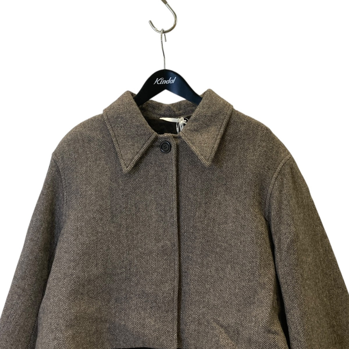 WIDE CROP COATヘリンボーンハーフコートAM22FWW01CT