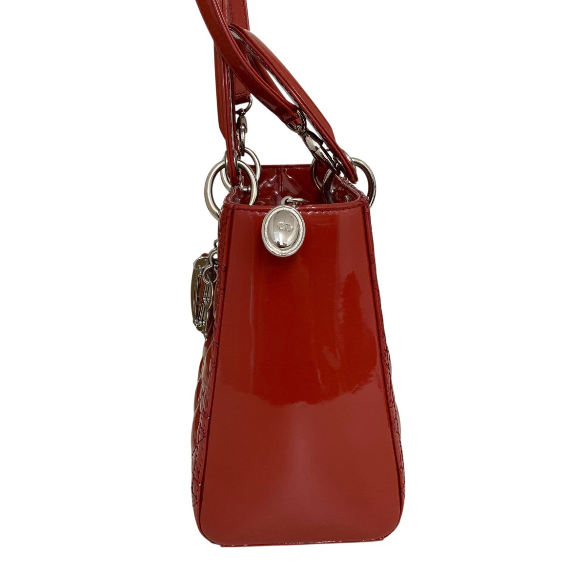 Patent Cannage Medium Lady Diorハンドバッグ