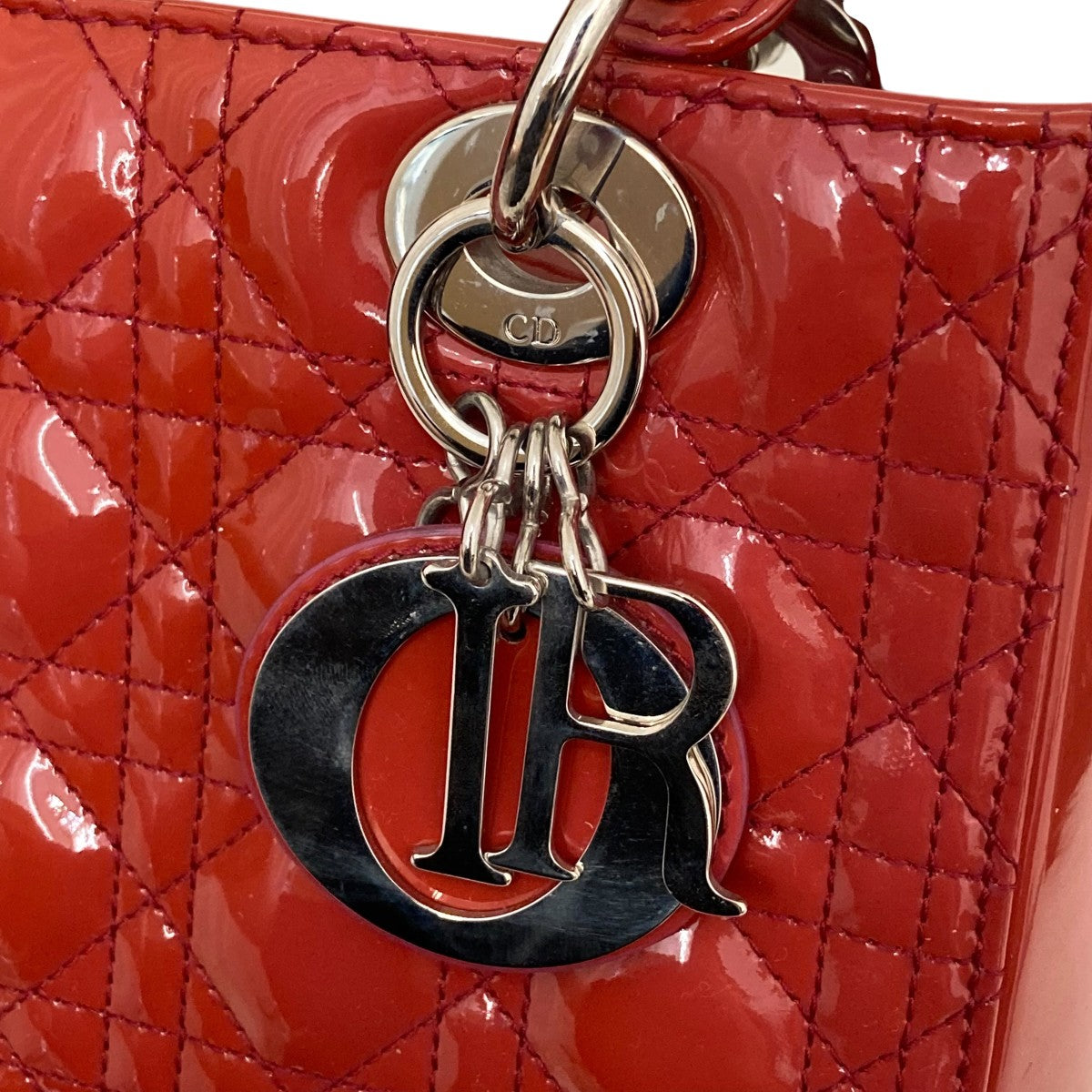 Patent Cannage Medium Lady Diorハンドバッグ