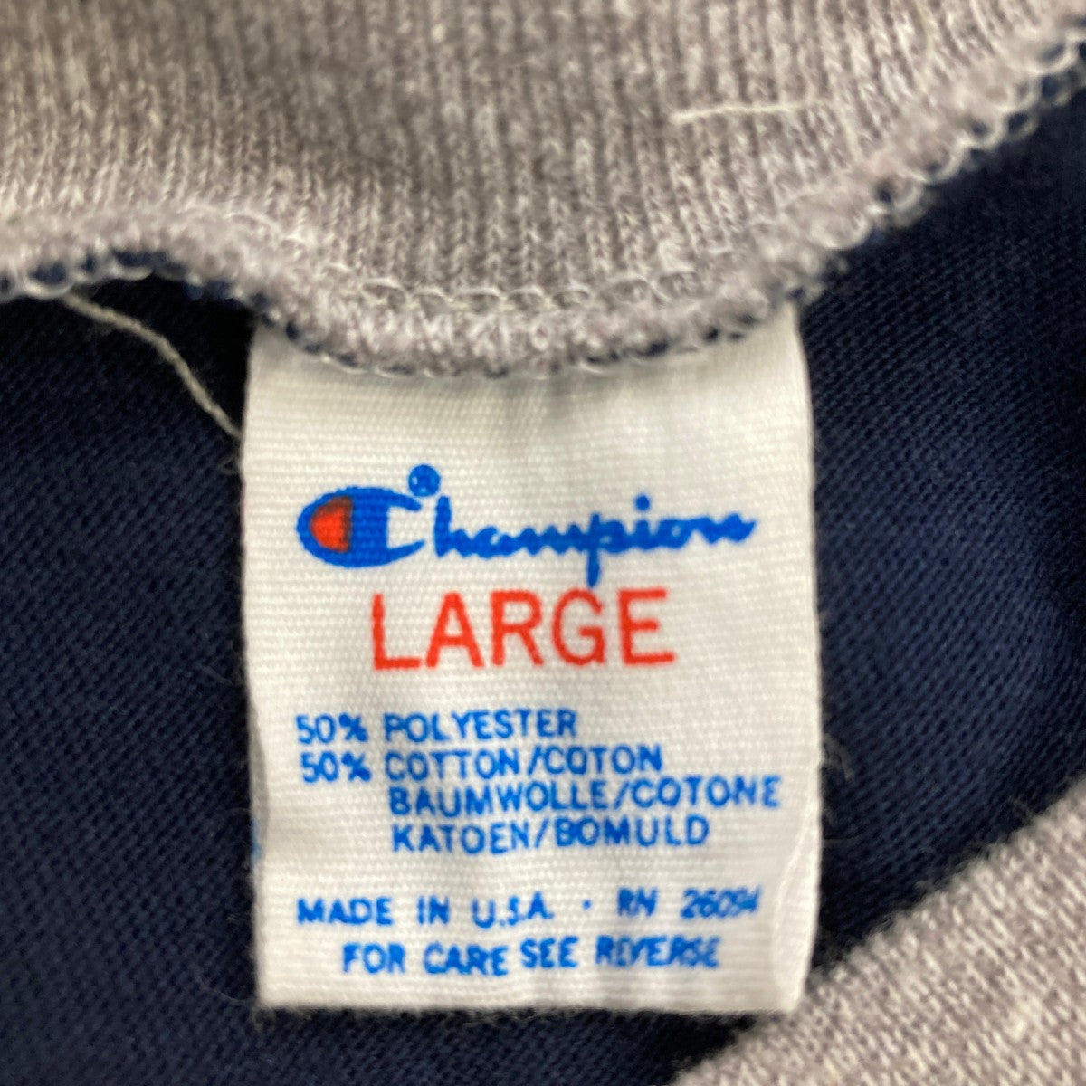 Champion(チャンピオン) 80s USA製 トリコタグ 切替デザインTシャツ