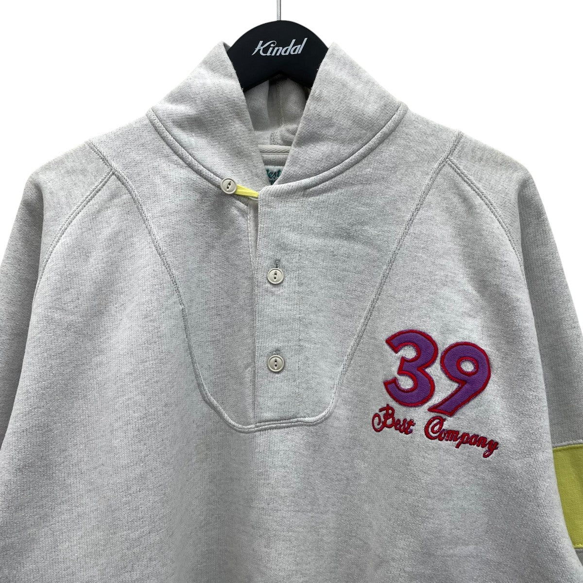 BEST COMPANY USEDヘンリーネックスウェット 古着・中古-3枚目のアイテム画像