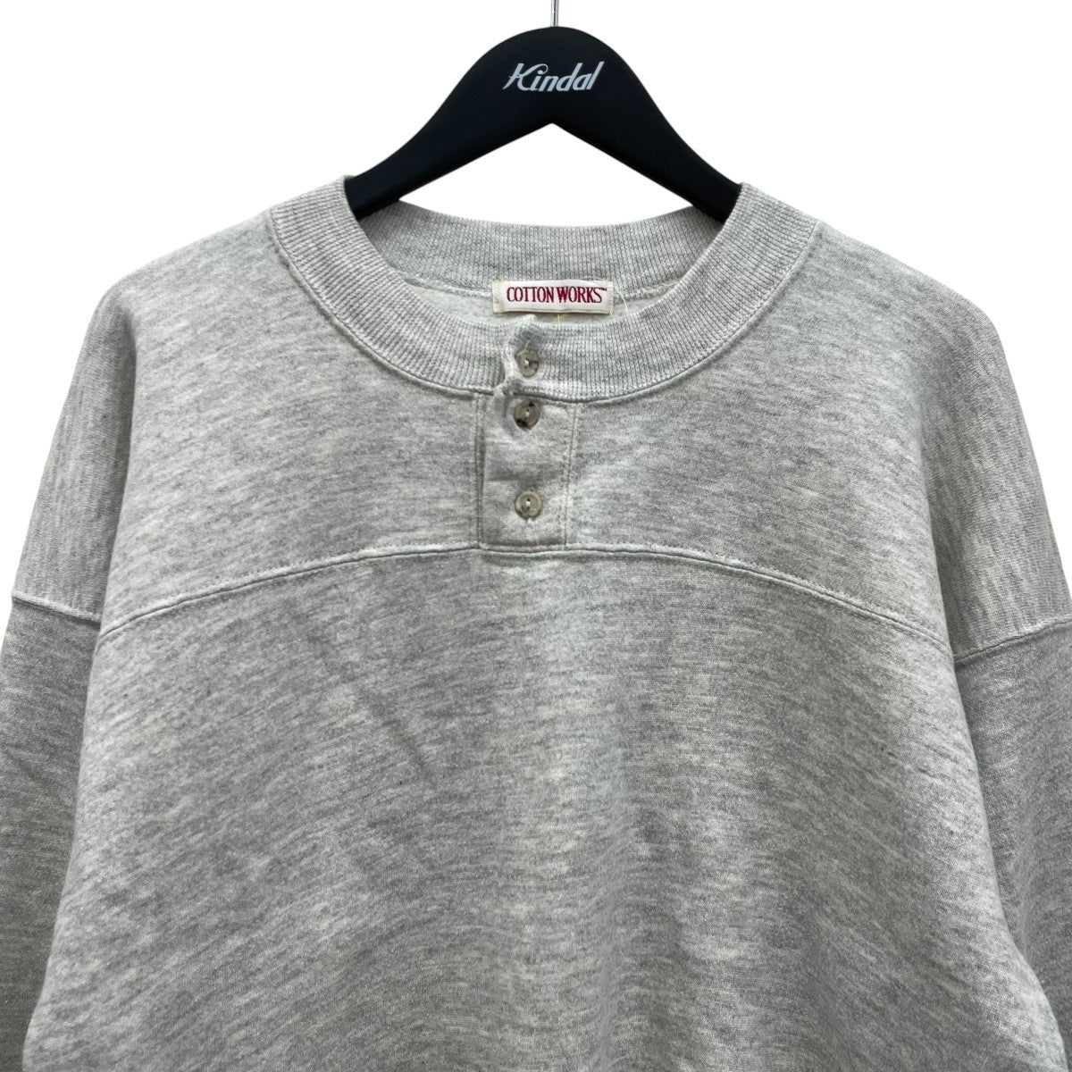 COTTON WORKS USED 裏起毛ヘンリーネックスウェット 古着・中古-3枚目のアイテム画像