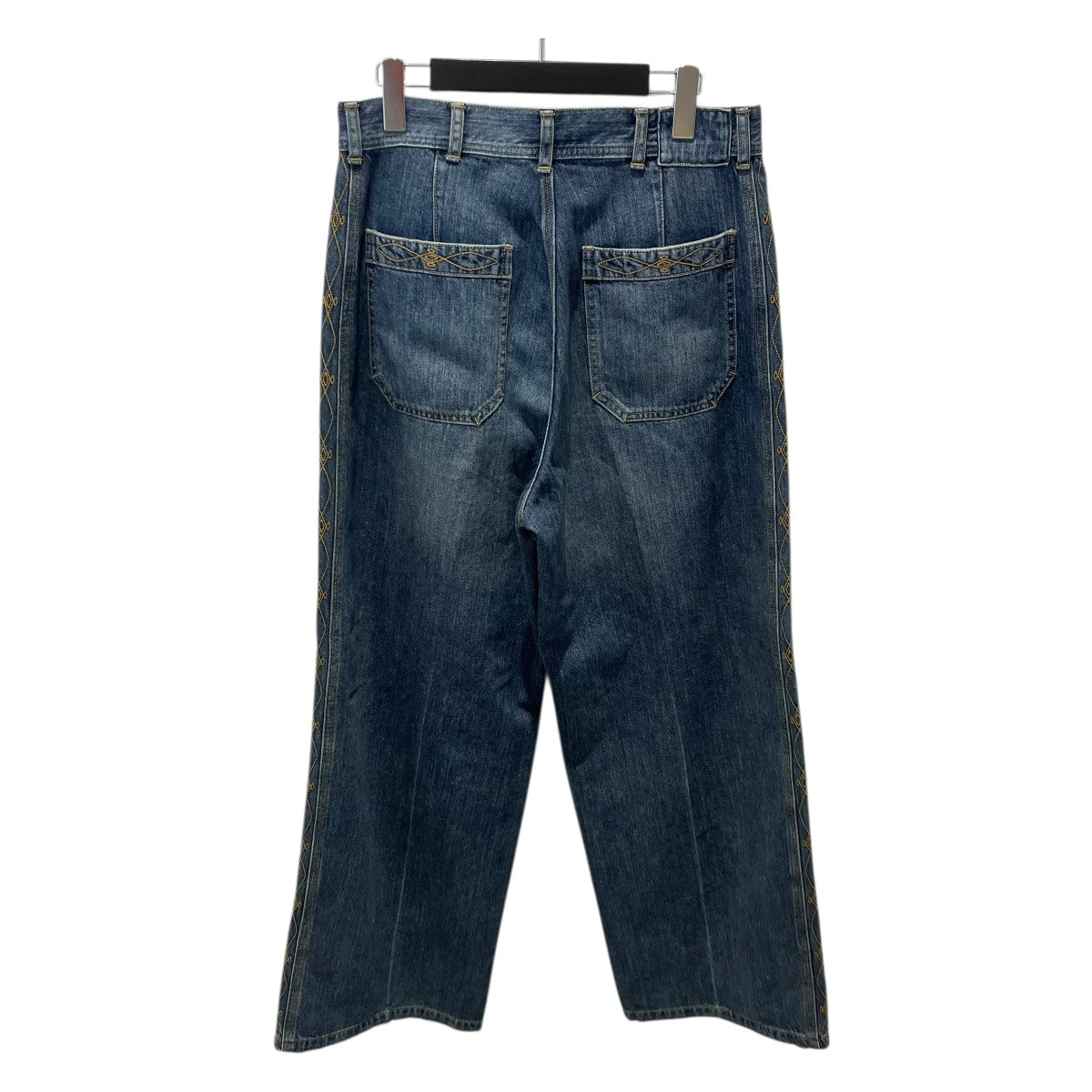 SARTO COTTON DENIM WIDE EMBROIDERY PANTS TYPE 013デニムパンツ 古着・中古-2枚目のアイテム画像