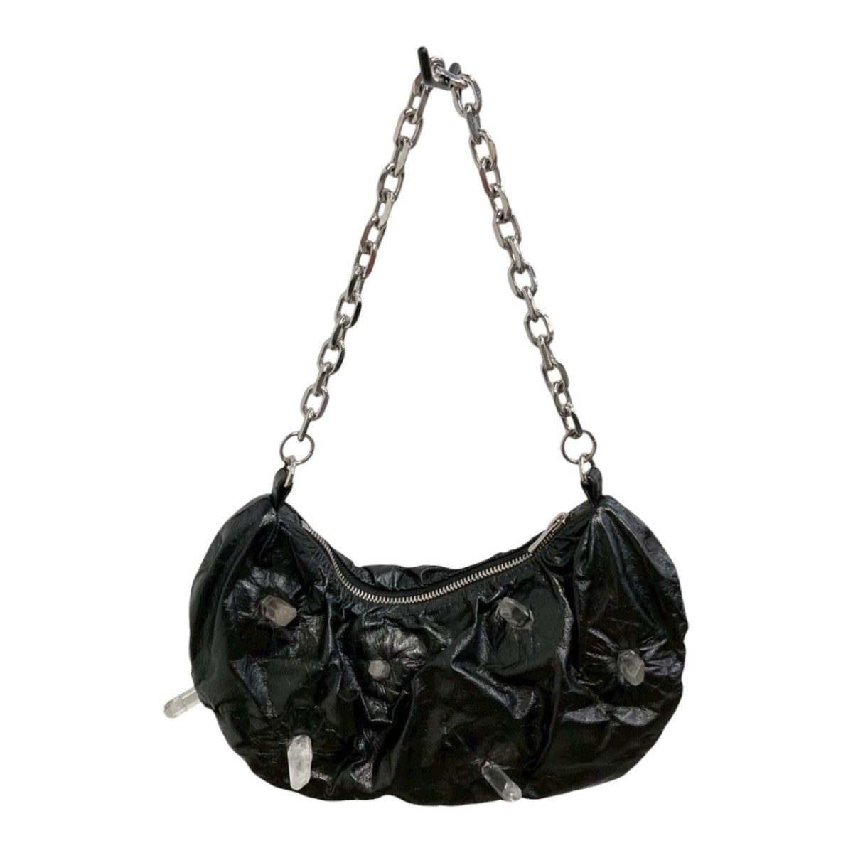 ANONFINITO LEATHER Crystal Bagチェーンショルダーバッグ 古着・中古-2枚目のアイテム画像