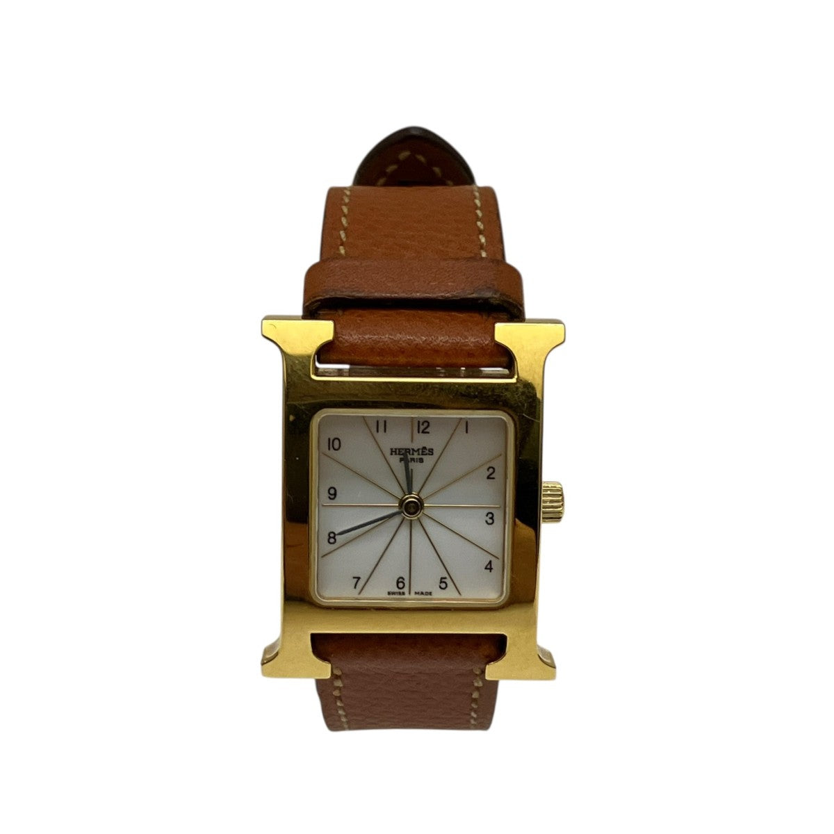HERMES Ｈウォッチ □刻印クォーツ腕時計HH1.201 古着・中古-1枚目のアイテム画像