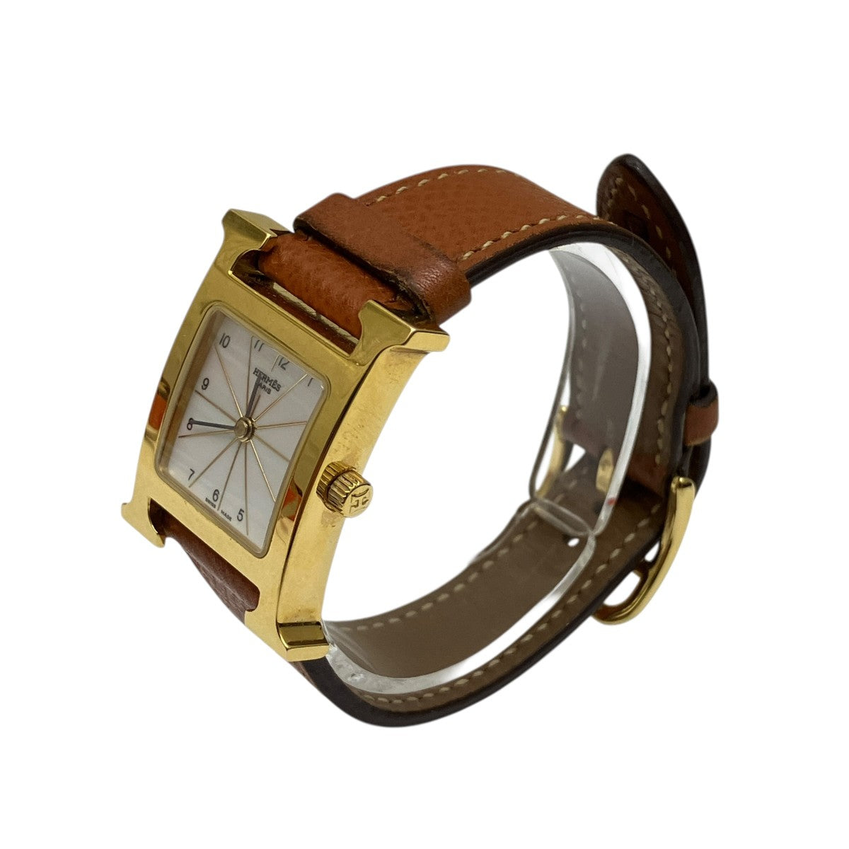 HERMES Ｈウォッチ □刻印クォーツ腕時計HH1.201 古着・中古-2枚目のアイテム画像