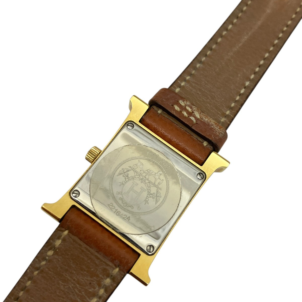 HERMES Ｈウォッチ □刻印クォーツ腕時計HH1.201 古着・中古-5枚目のアイテム画像