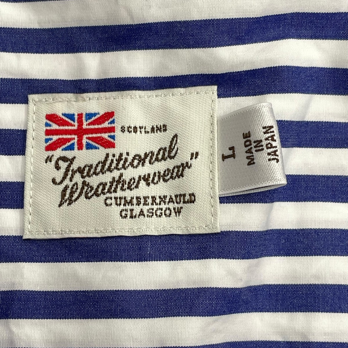 Traditional Weatherwear UNIONSHIRT S Sストライプ半袖シャツG221OSFSH0018TO 古着・中古-5枚目のアイテム画像