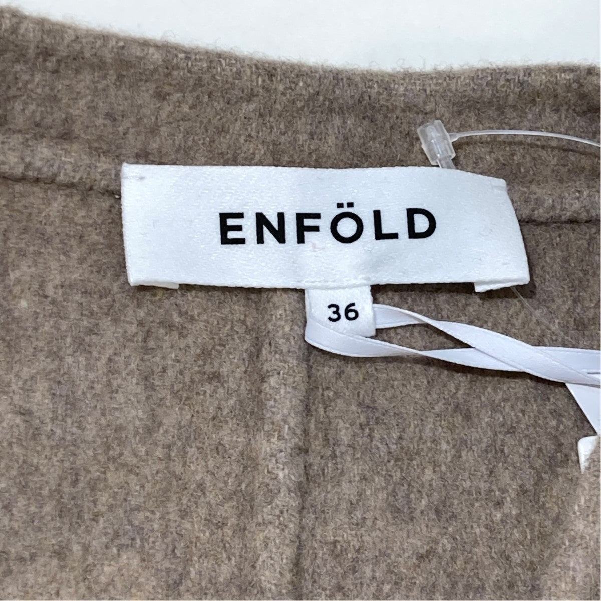 ENFOLD ミリタリーコート　size36 300EA230-1160 ENFOLD(エンフォルド) ウールリバーカーデコートノーカラーコート