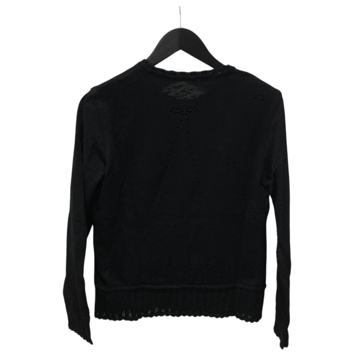 Haat ISSEY MIYAKE フリルレースクルーネックニットカーディガンカーディガンHA41KJ193 古着・中古-2枚目のアイテム画像