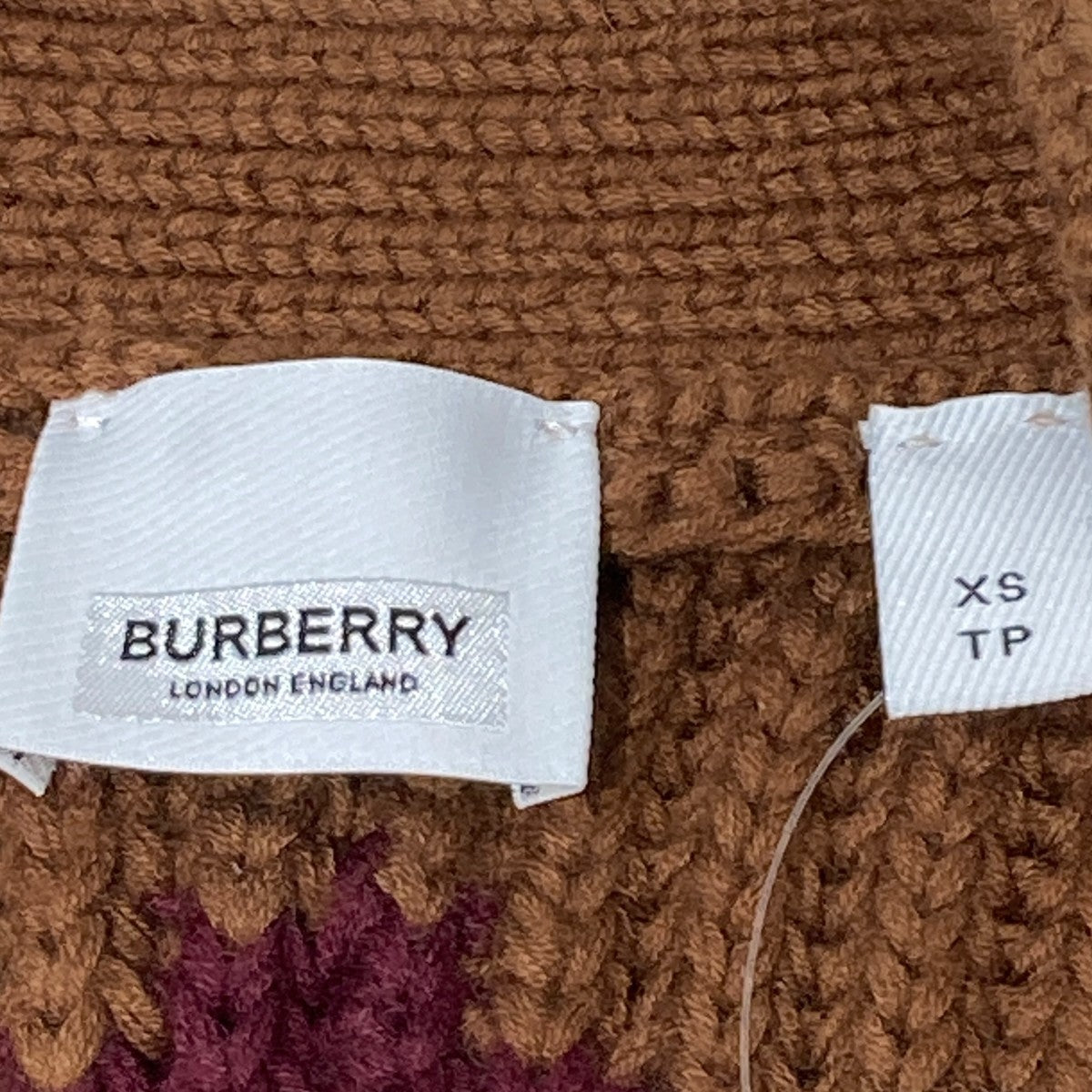 美品 BURBERRYS バーバリーズ ウール100% カーディガン L BURBERRY(バーバリー) DARK BIRCH BROWN ニットカーディガン